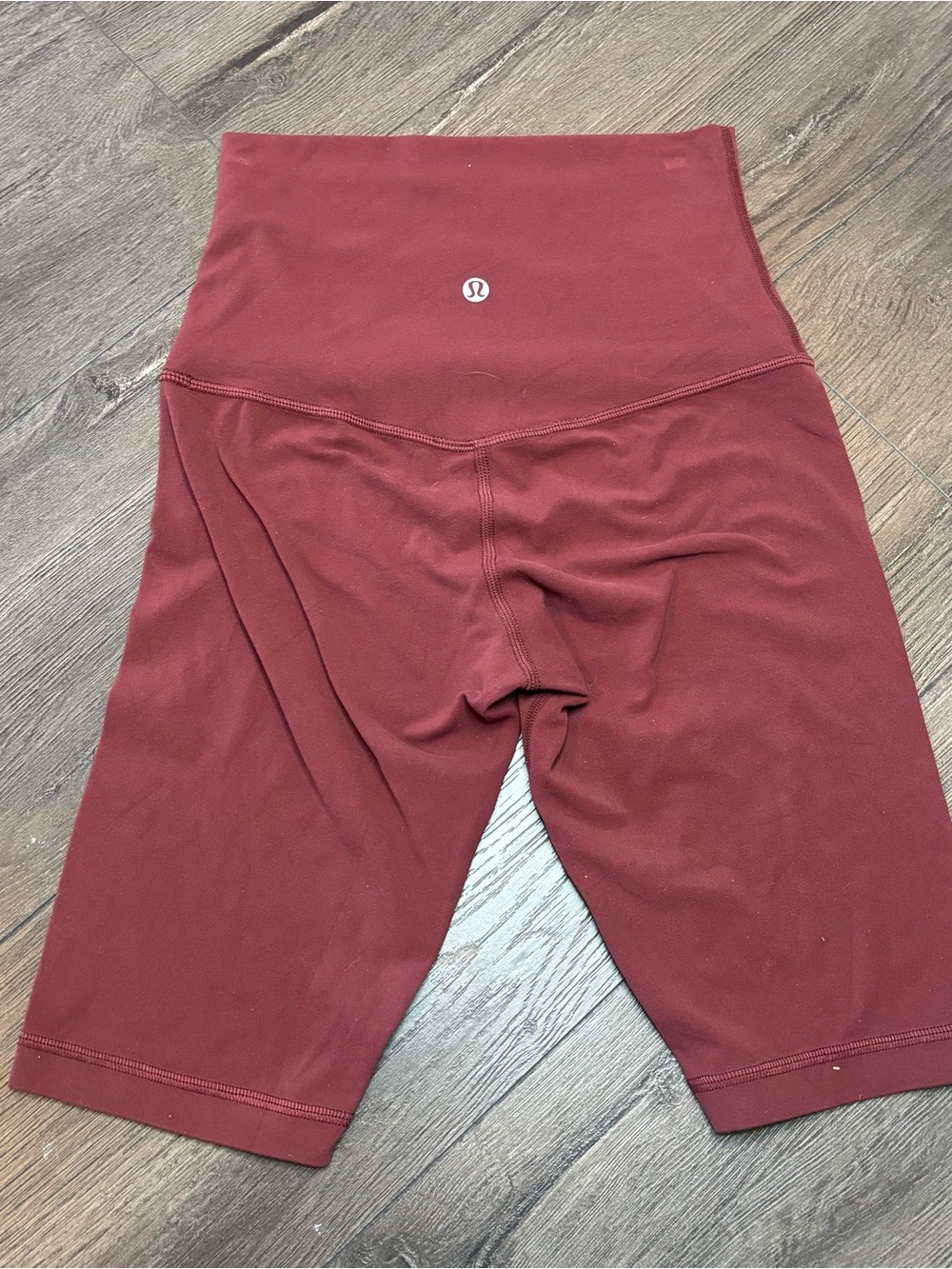 Lululemon Align High-Rise Shorts Women Size 4 Red Merlot Nulu Biker